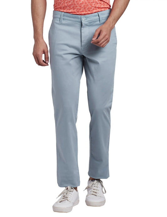 Men Super Slim Fit Dark Violet Chinos