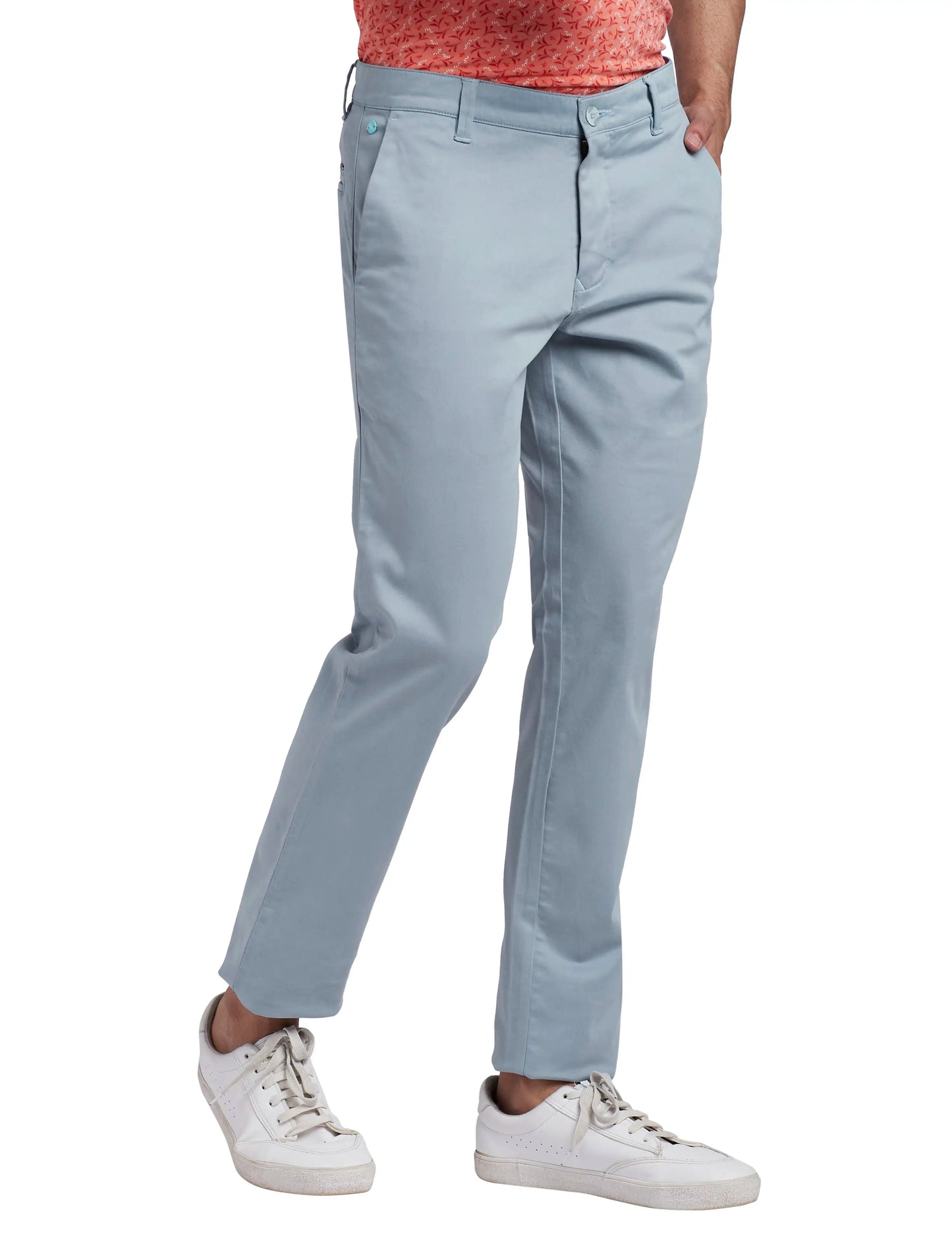Men Super Slim Fit Dark Violet Chinos