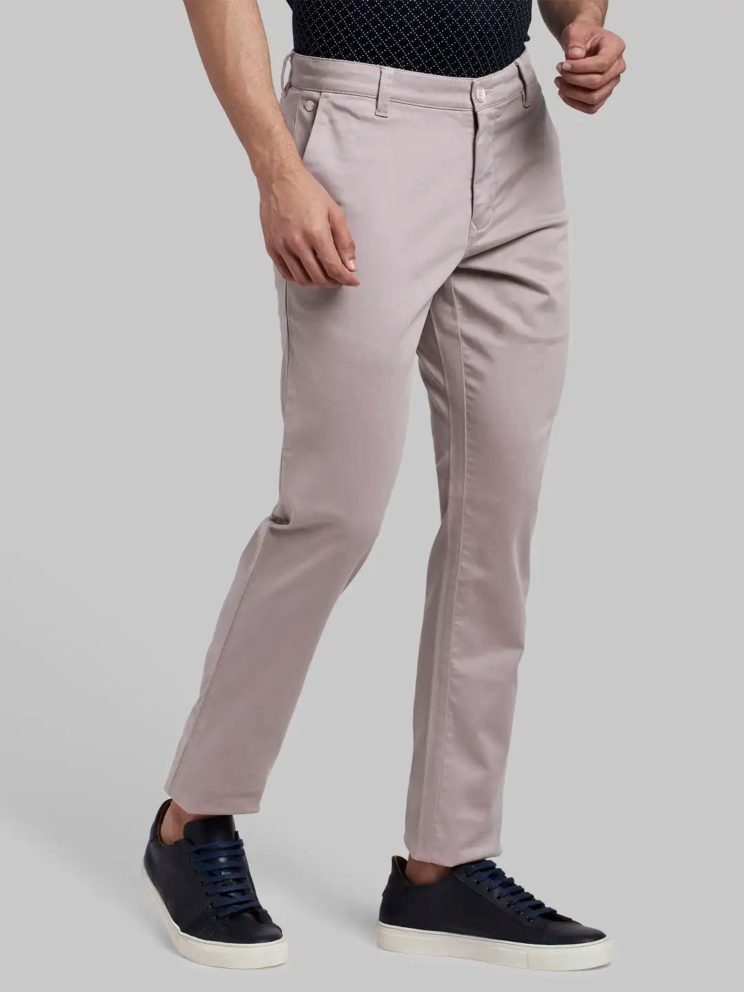 Men Slim Fit Medium Khaki Chinos