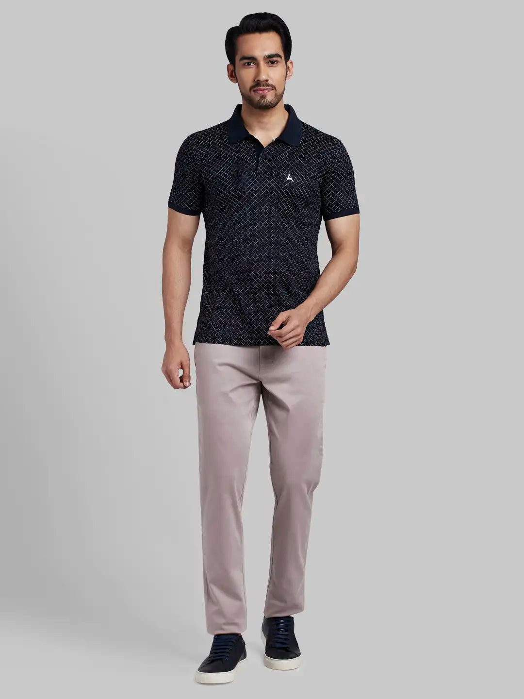 Men Slim Fit Medium Khaki Chinos