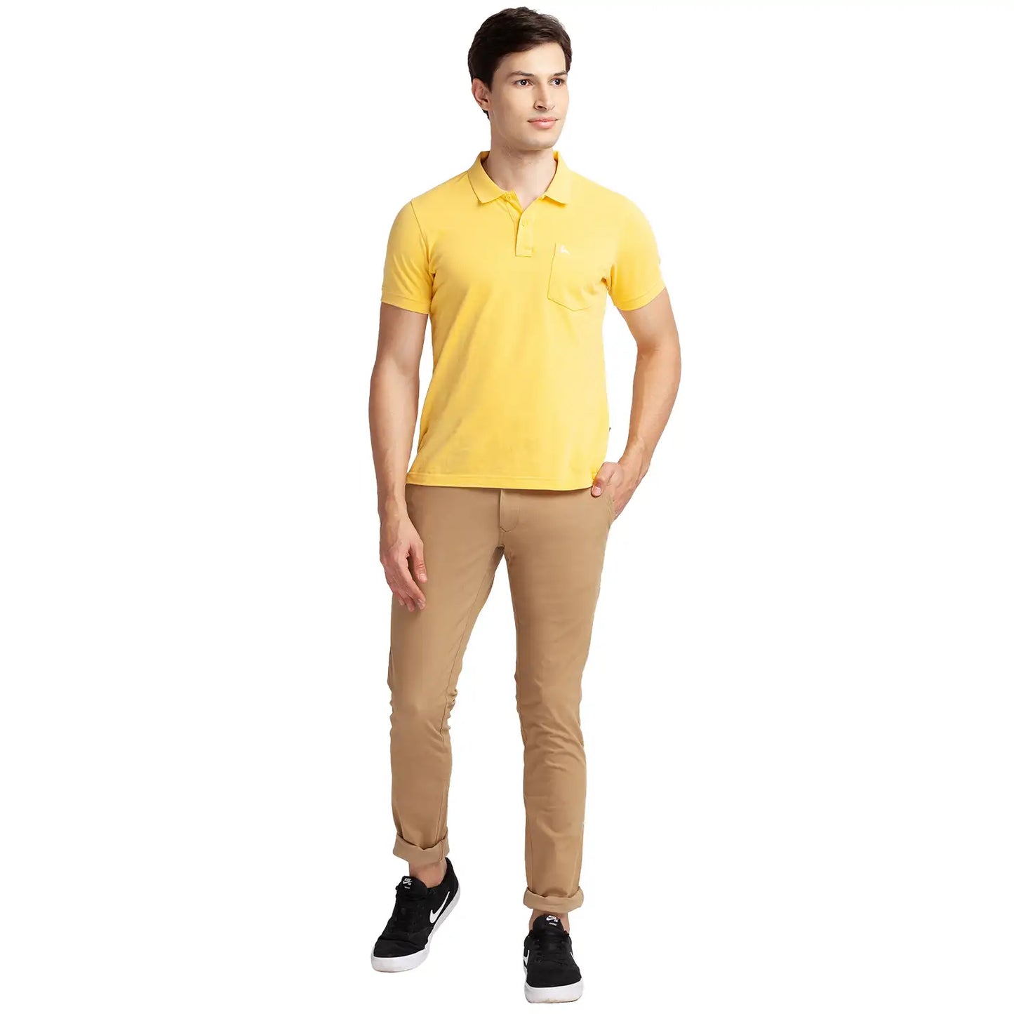 Men Super Slim Fit Dark Green Trouser