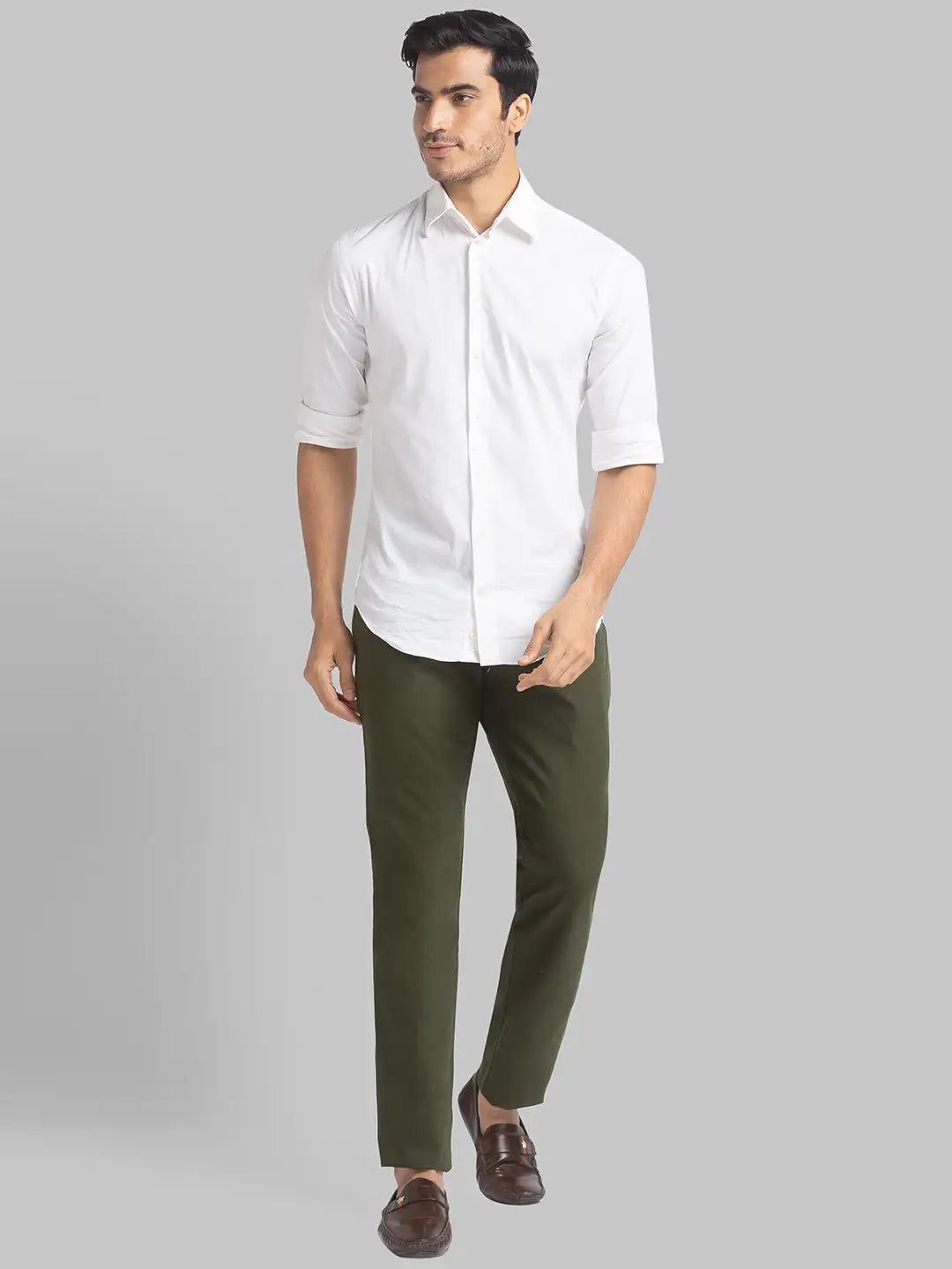 Men Super Slim Fit Fancy Violet Trouser
