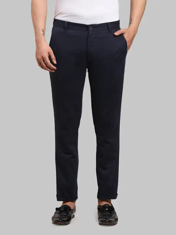 Men Super Slim Fit Grey Trouser