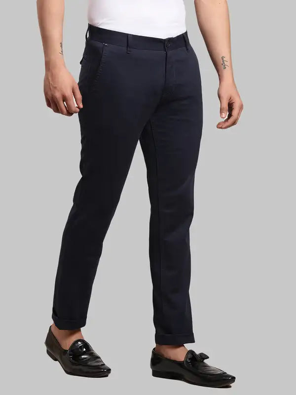 Men Super Slim Fit Grey Trouser