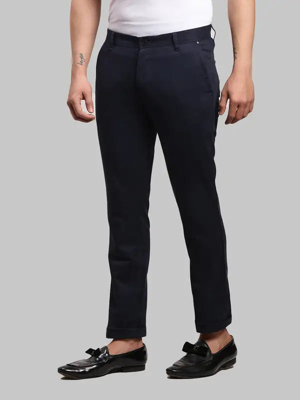 Men Super Slim Fit Grey Trouser