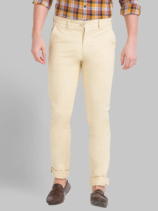 Men Slim Fit Dark Grey Chinos