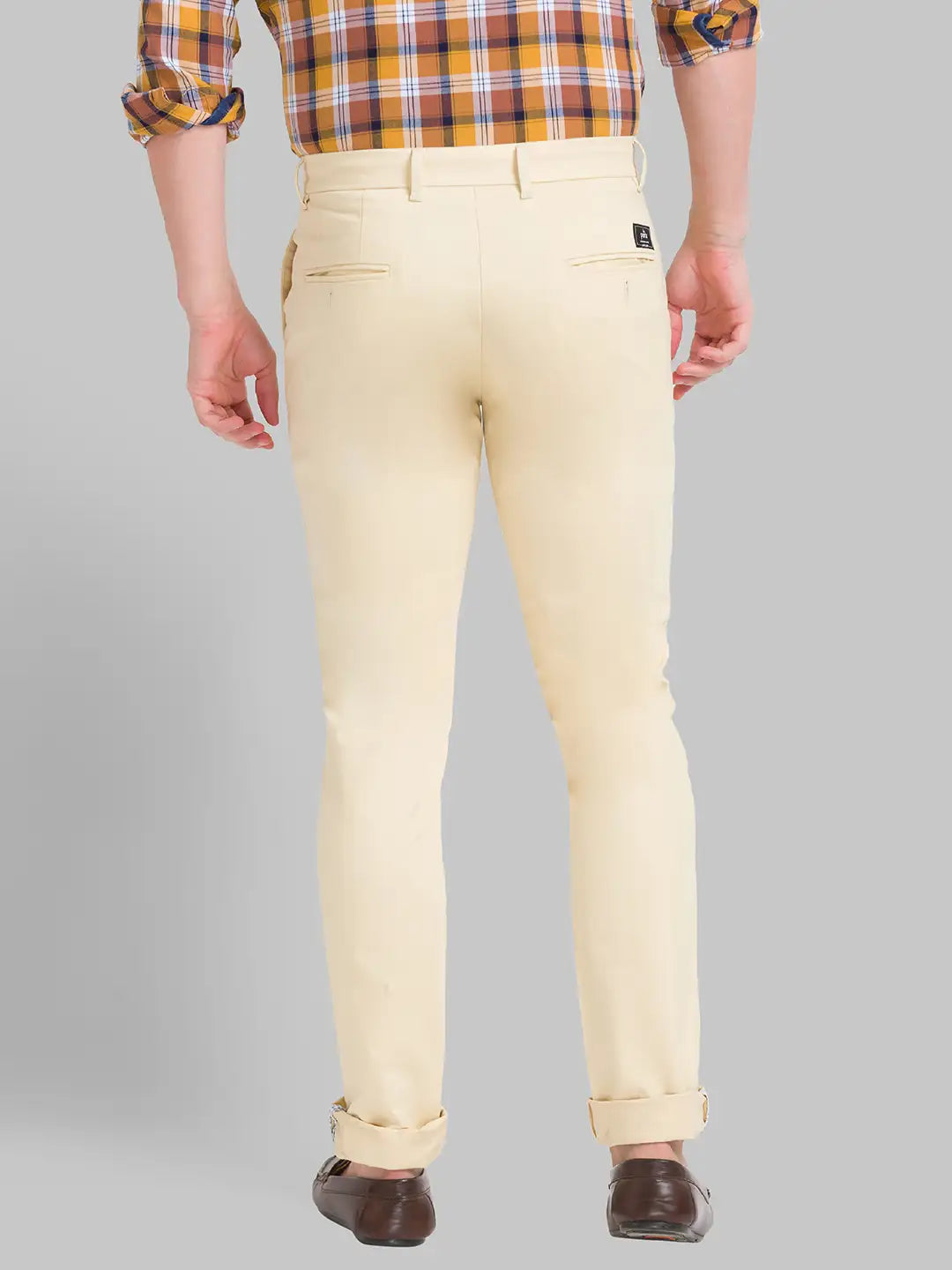Men Slim Fit Dark Grey Chinos