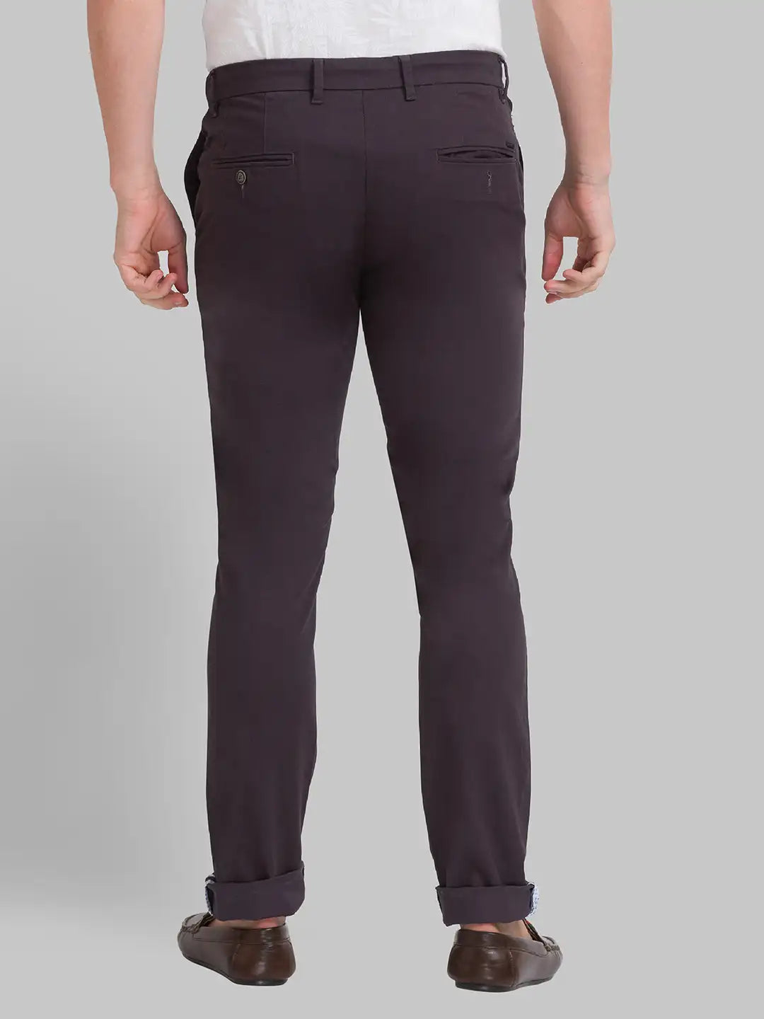 Men Super Slim Fit Dark Fawn Trouser