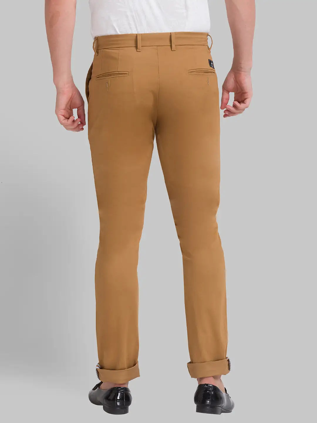 Men Super Slim Fit Khaki Chinos