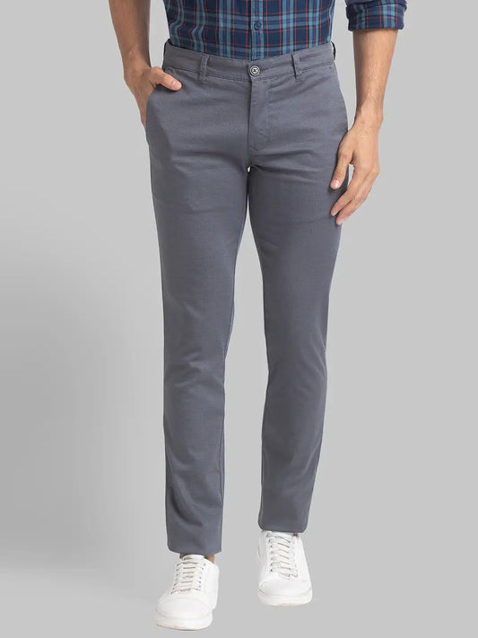 Men Super Slim Fit Dark Green Trouser