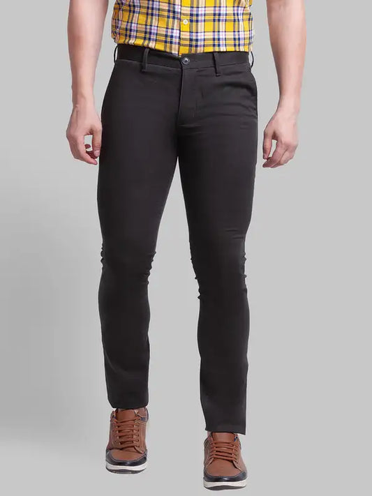 Men Super Slim Fit Blue Trouser
