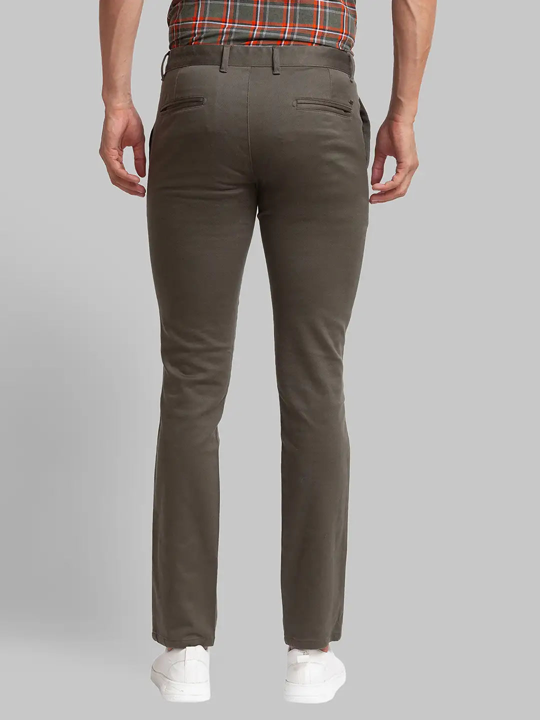 Men Super Slim Fit Brown Chinos & Trouser