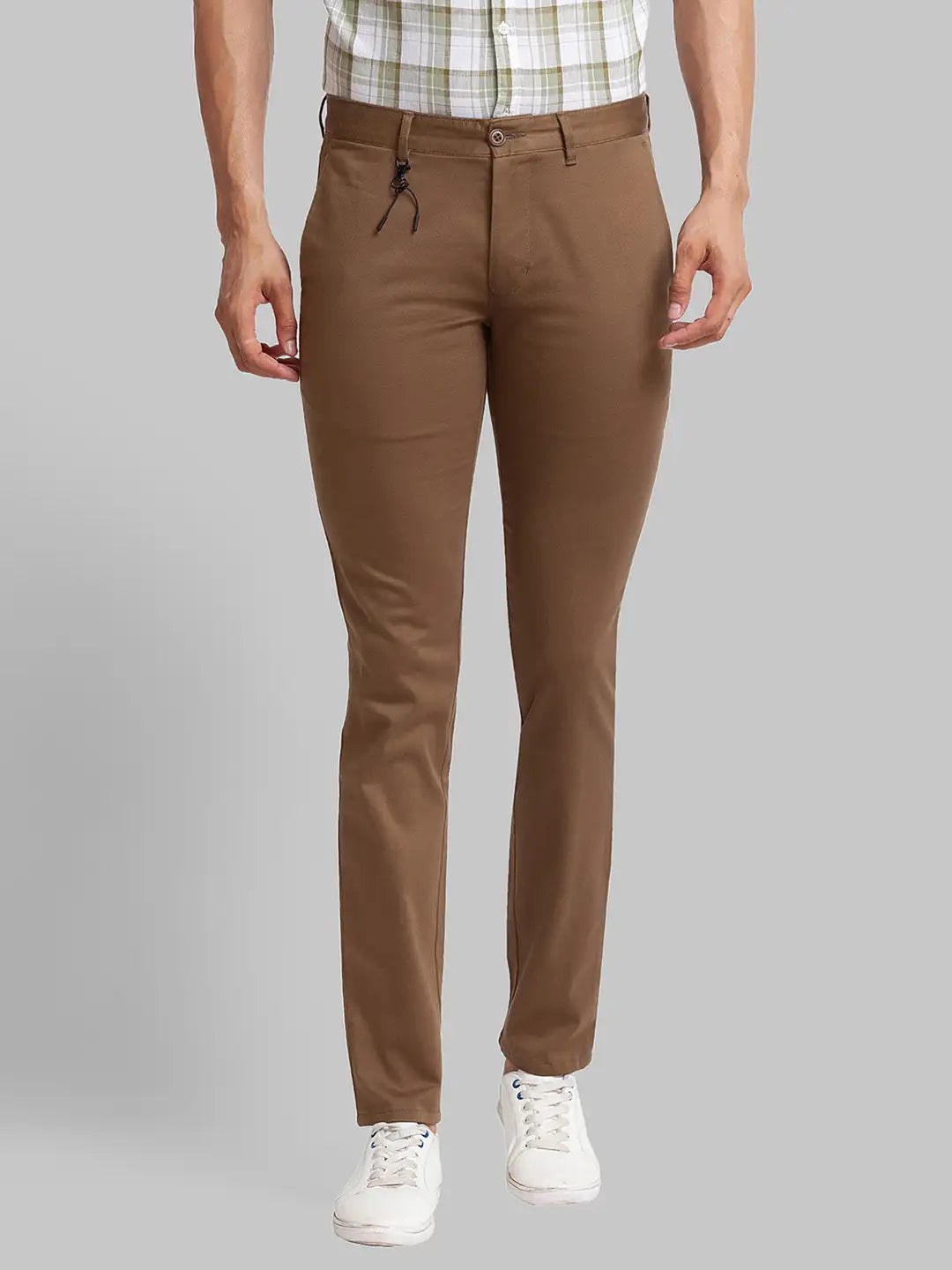 Men Super Slim Fit Blue Chinos & Trouser
