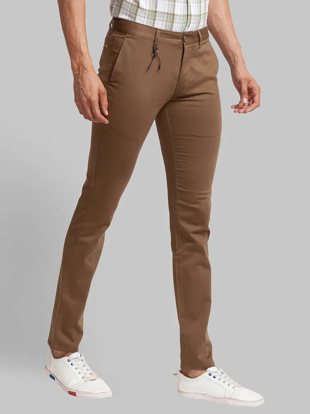 Men Super Slim Fit Blue Chinos & Trouser