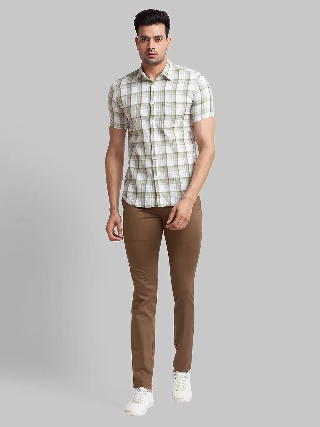 Men Super Slim Fit Blue Chinos & Trouser
