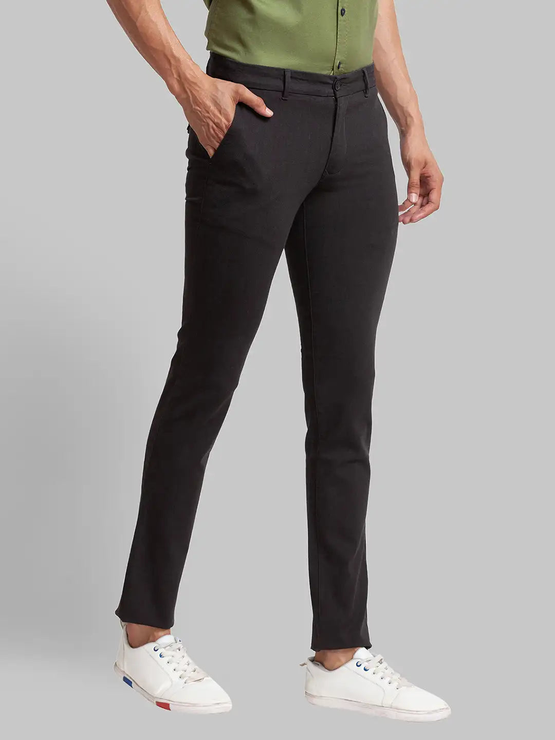 Men Super Slim Fit Blue Chinos & Trouser
