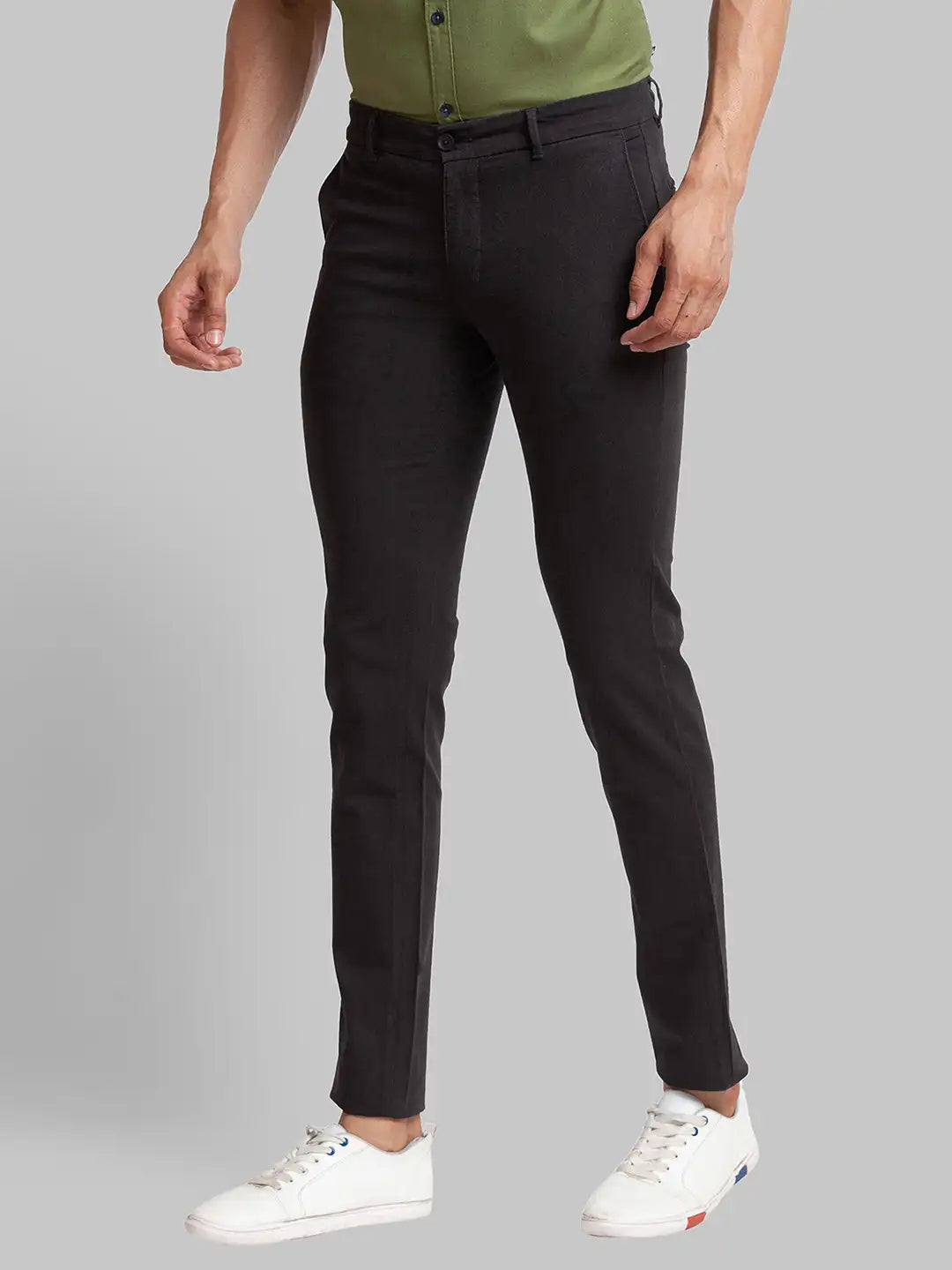Men Super Slim Fit Blue Chinos & Trouser