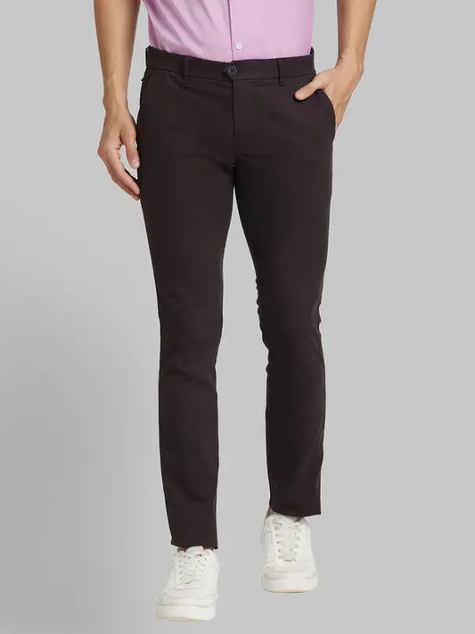 Men Regular Fit Black Trouser