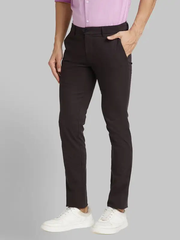 Men Regular Fit Black Trouser