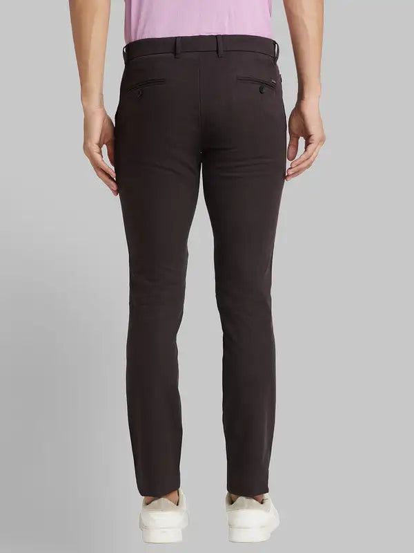 Men Regular Fit Black Trouser