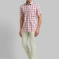 Men Super Slim Fit Khaki Trouser