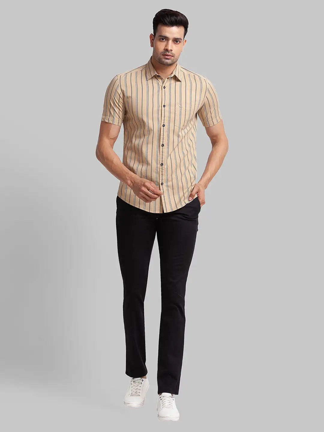 Men Super Slim Fit Green Chinos & Trouser