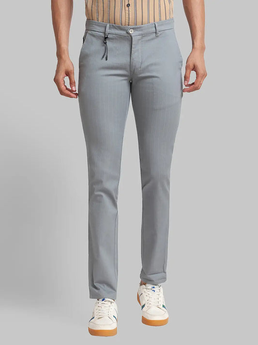Men Super Slim Fit Green Chinos & Trouser