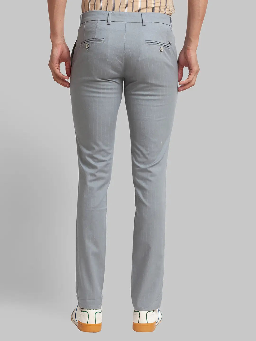Men Super Slim Fit Green Chinos & Trouser