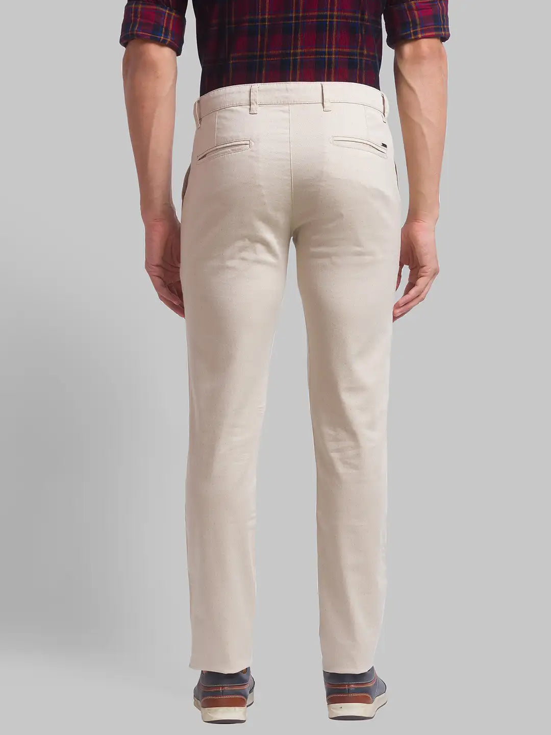 Men Super Slim Fit White Trouser