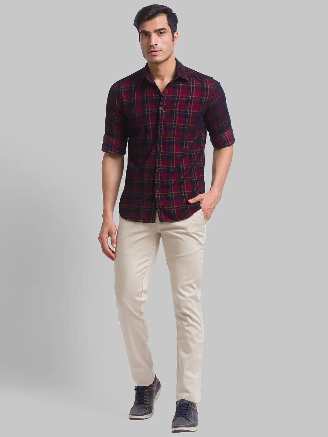 Men Super Slim Fit White Trouser