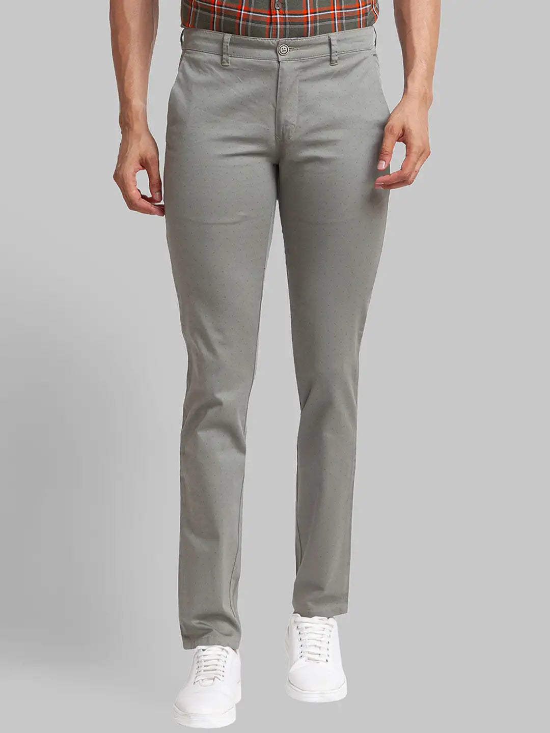 Men Super Slim Fit Blue Chinos & Trouser