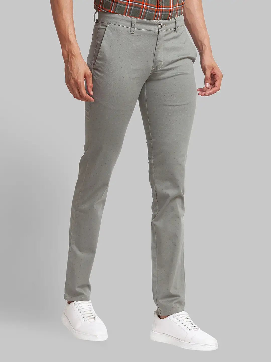 Men Super Slim Fit Blue Chinos & Trouser