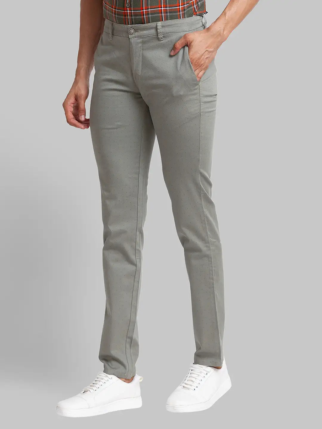 Men Super Slim Fit Blue Chinos & Trouser