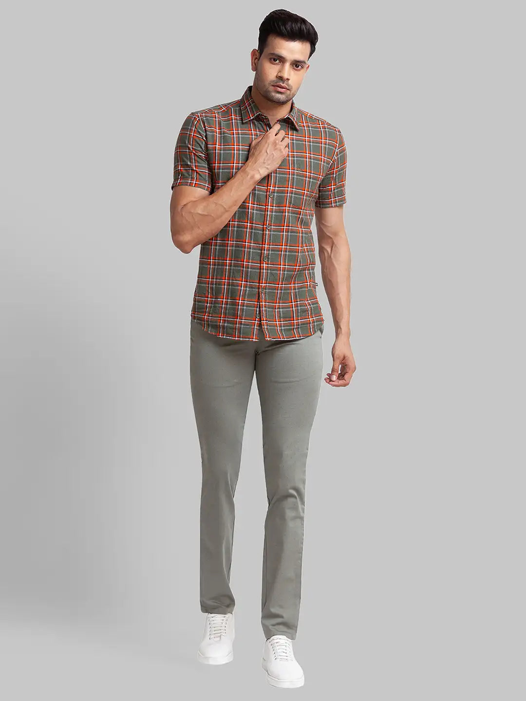 Men Super Slim Fit Blue Chinos & Trouser