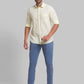 Men Super Slim Fit Green Trouser