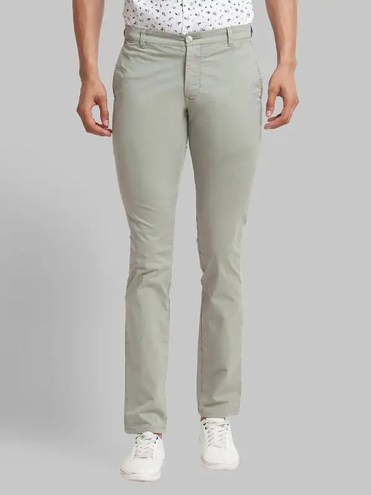 Men Super Slim Fit Brown Trouser
