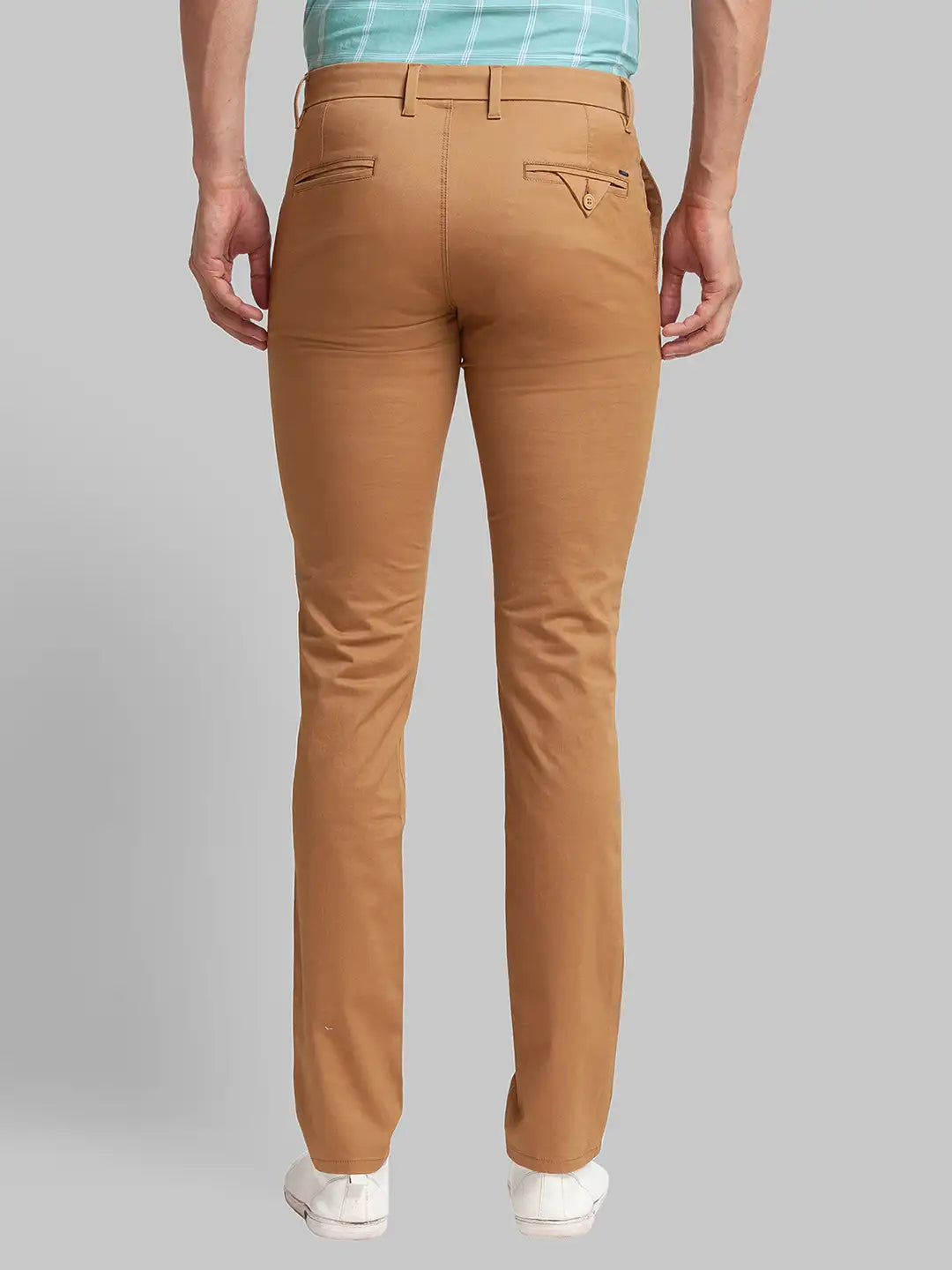 Men Super Slim Fit Green Chinos & Trouser