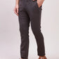 Parx Men Grey Print Super Slim Fit Cotton Blend Trousers
