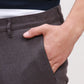 Parx Men Grey Print Super Slim Fit Cotton Blend Trousers