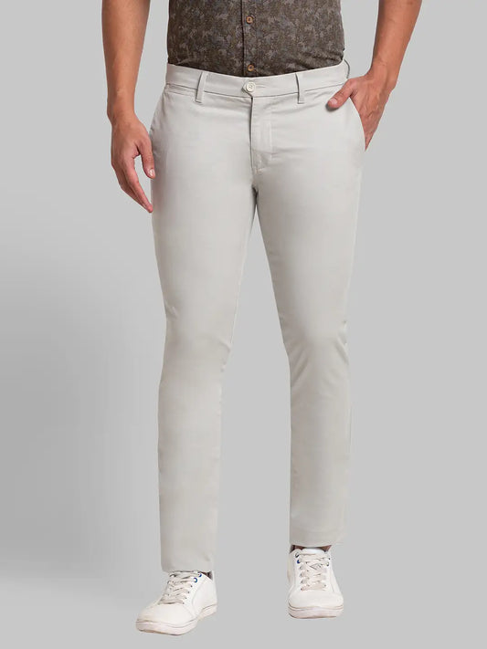 Men Super Slim Fit Brown Trouser
