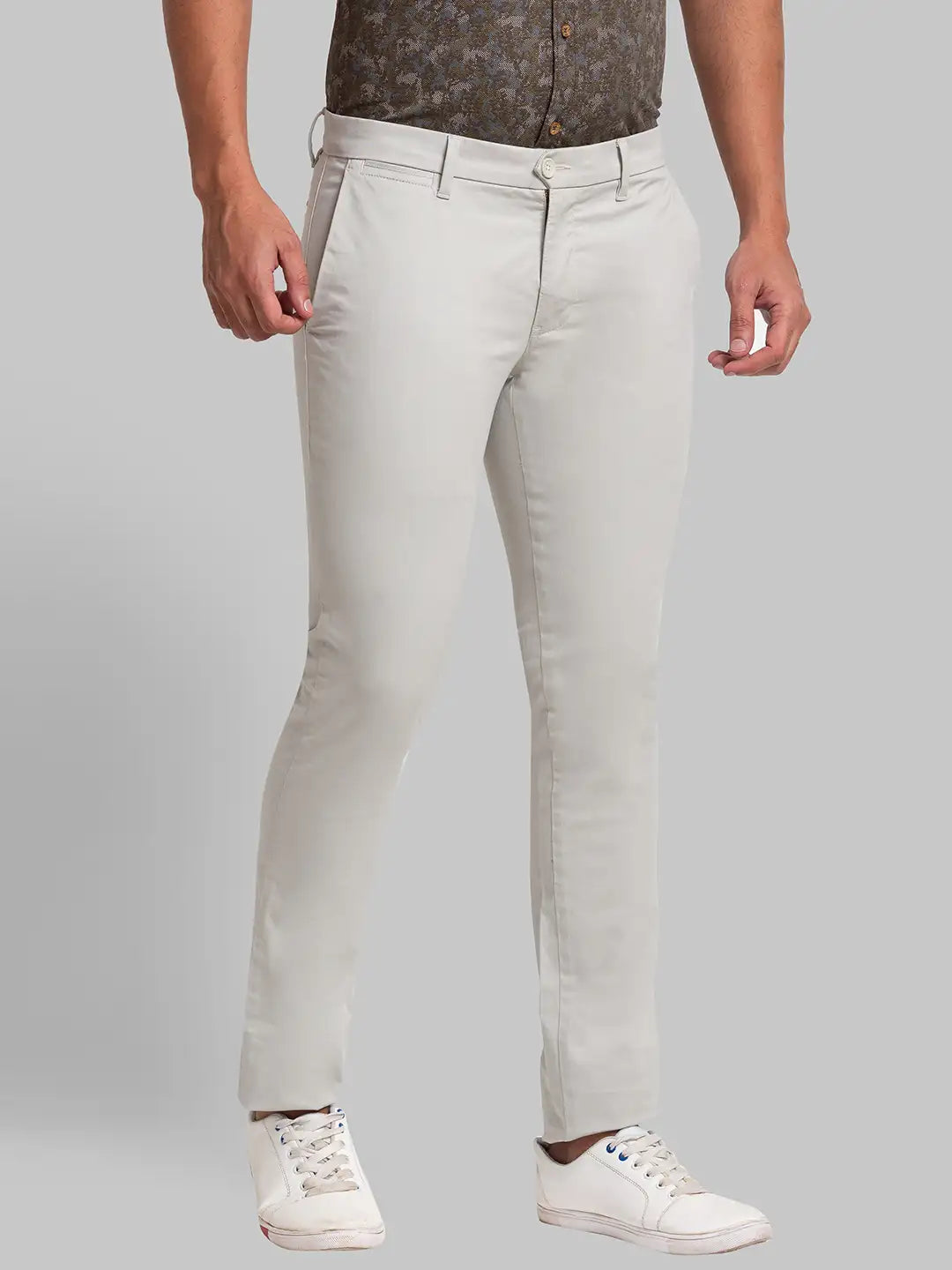 Men Super Slim Fit Brown Trouser