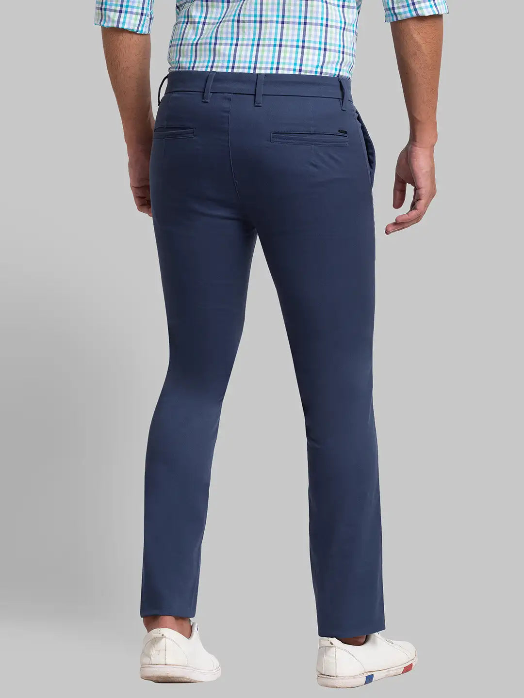 Men Super Slim Fit Grey Trouser