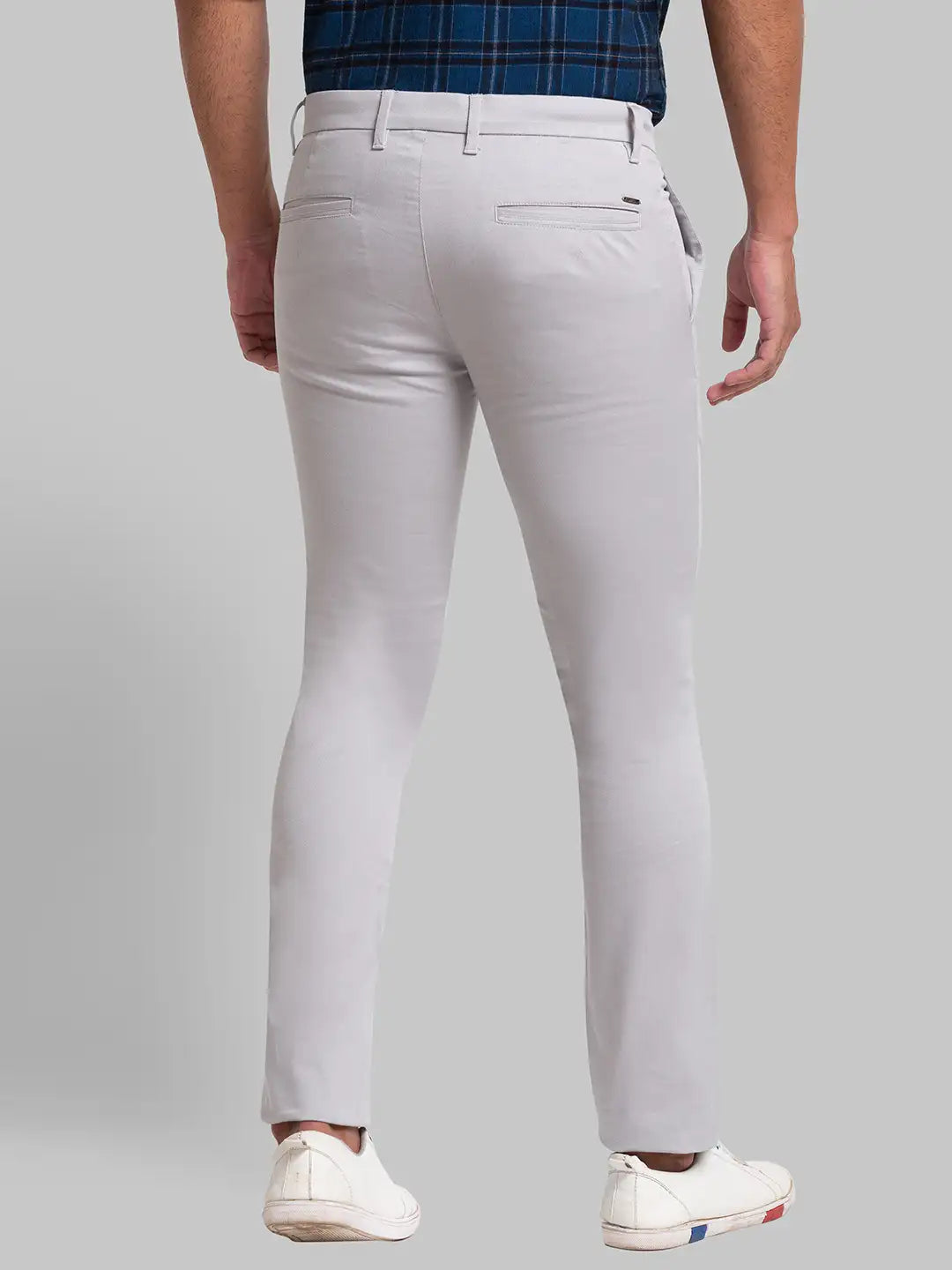 Men Super Slim Fit Khaki Trouser