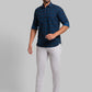 Men Super Slim Fit Khaki Trouser