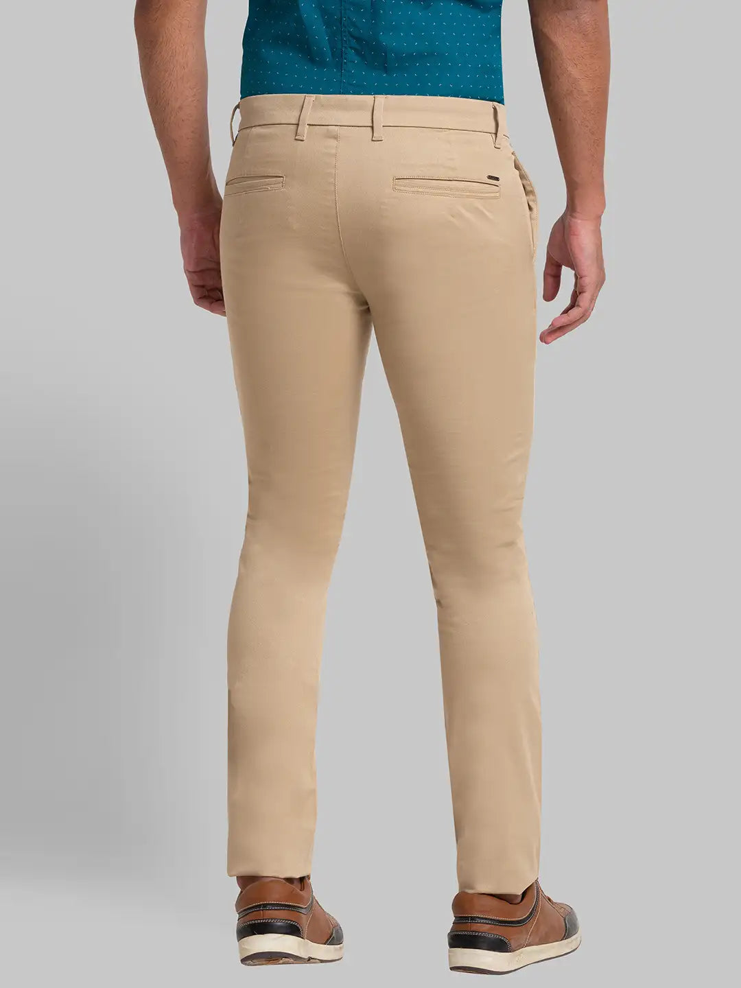 Men Super Slim Fit Green Trouser