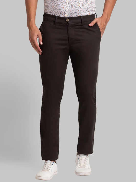Men Super Slim Fit Grey Trouser