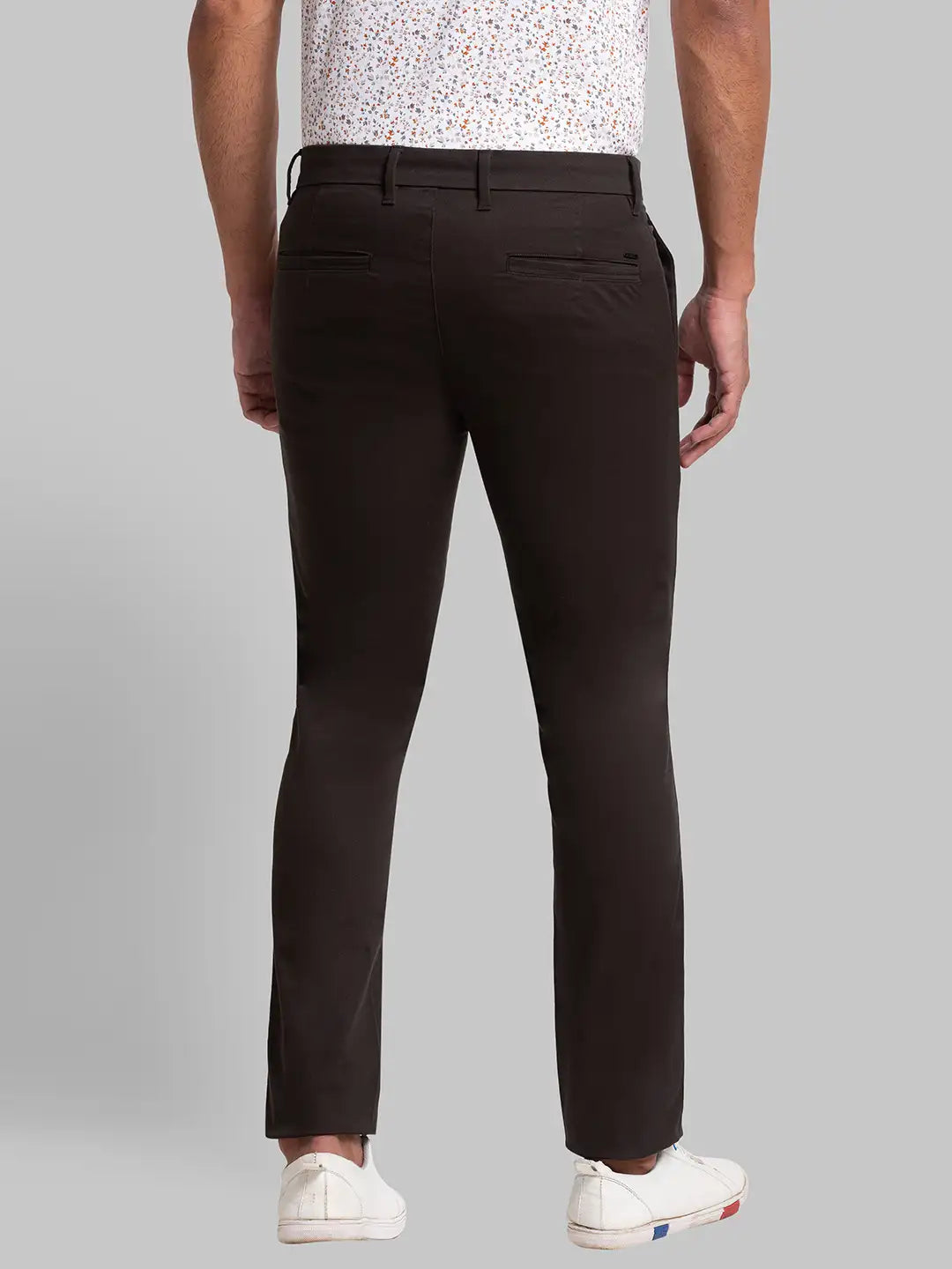 Men Super Slim Fit Grey Trouser