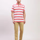 Parx Men Blue Solid Low Rise Tapered Fit Cotton Blend Trousers