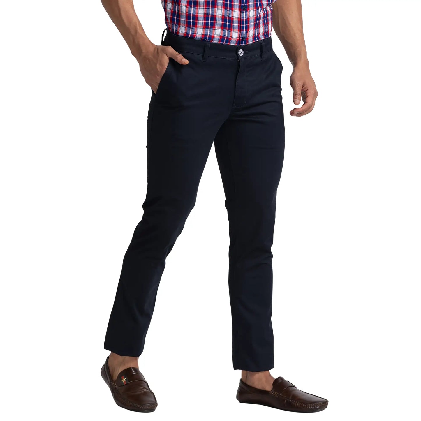 Men Slim Fit Red Trouser