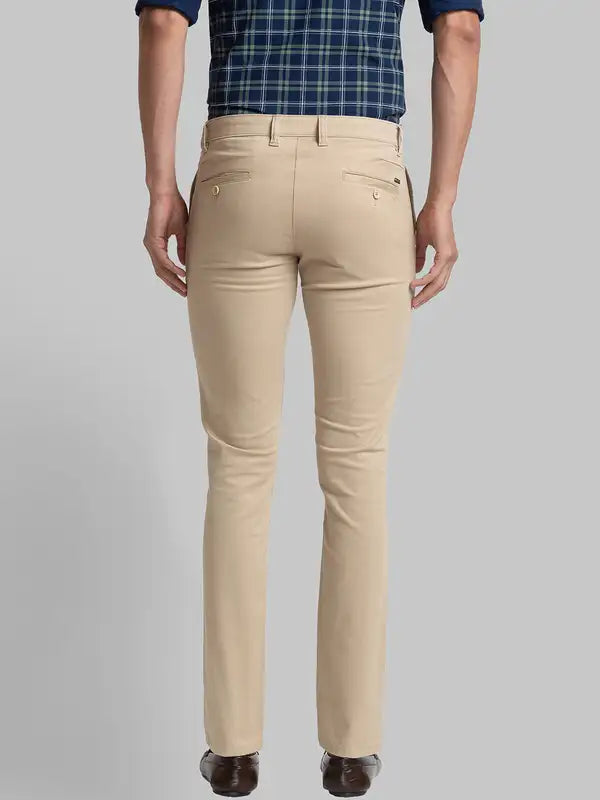 Men Super Slim Fit Green Trouser